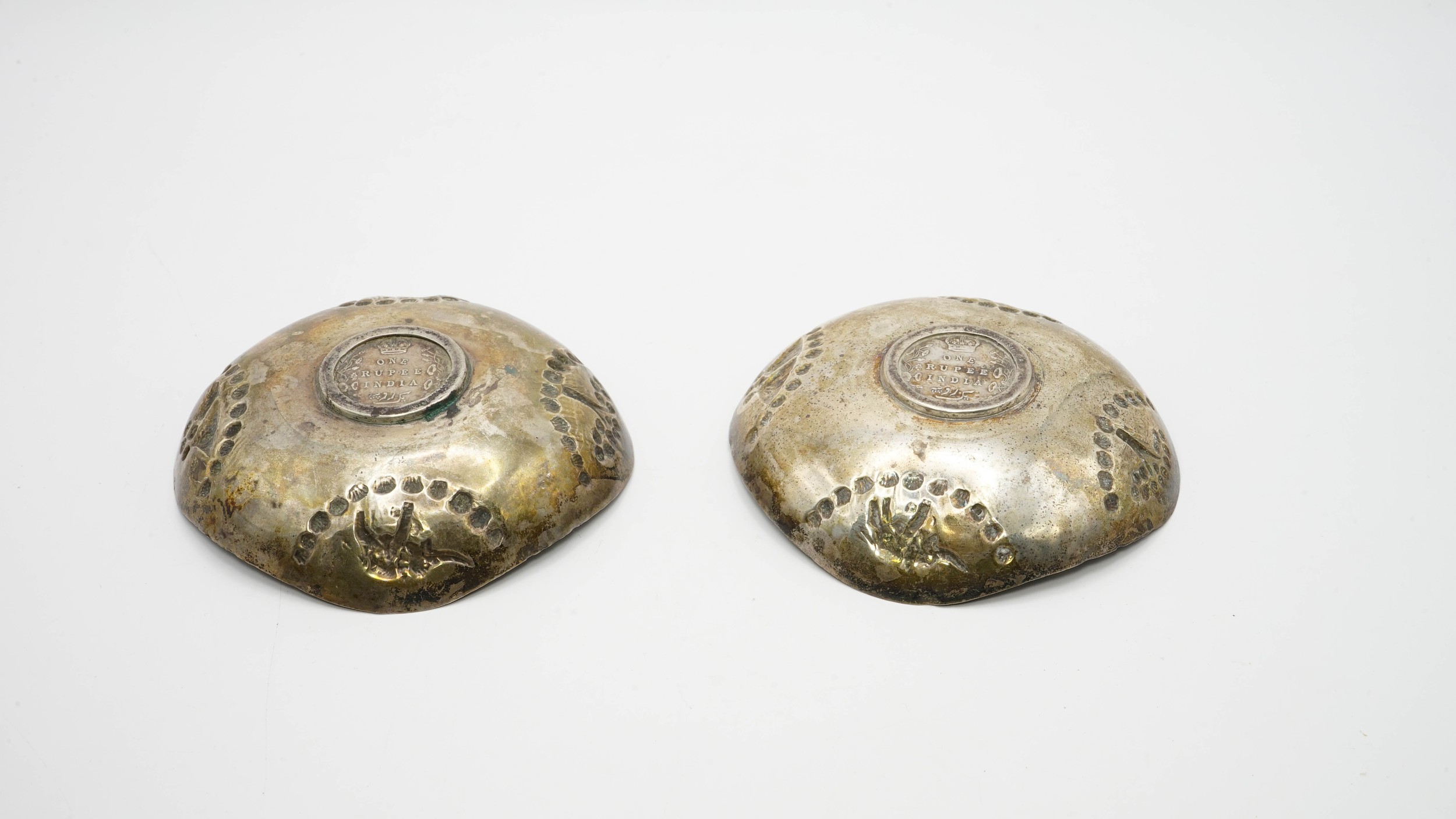 Two Sterling Silver Coin Dishes