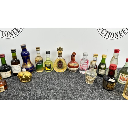 25 Various Miniature Bottles of Alcohol