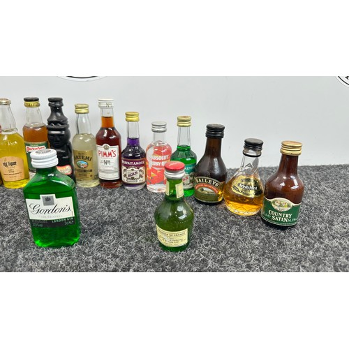 25 Various Miniature Bottles of Alcohol