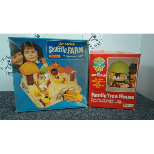 2 Vintage Toys - Shuffle Farm By Matchbox & Family Tree House By ...