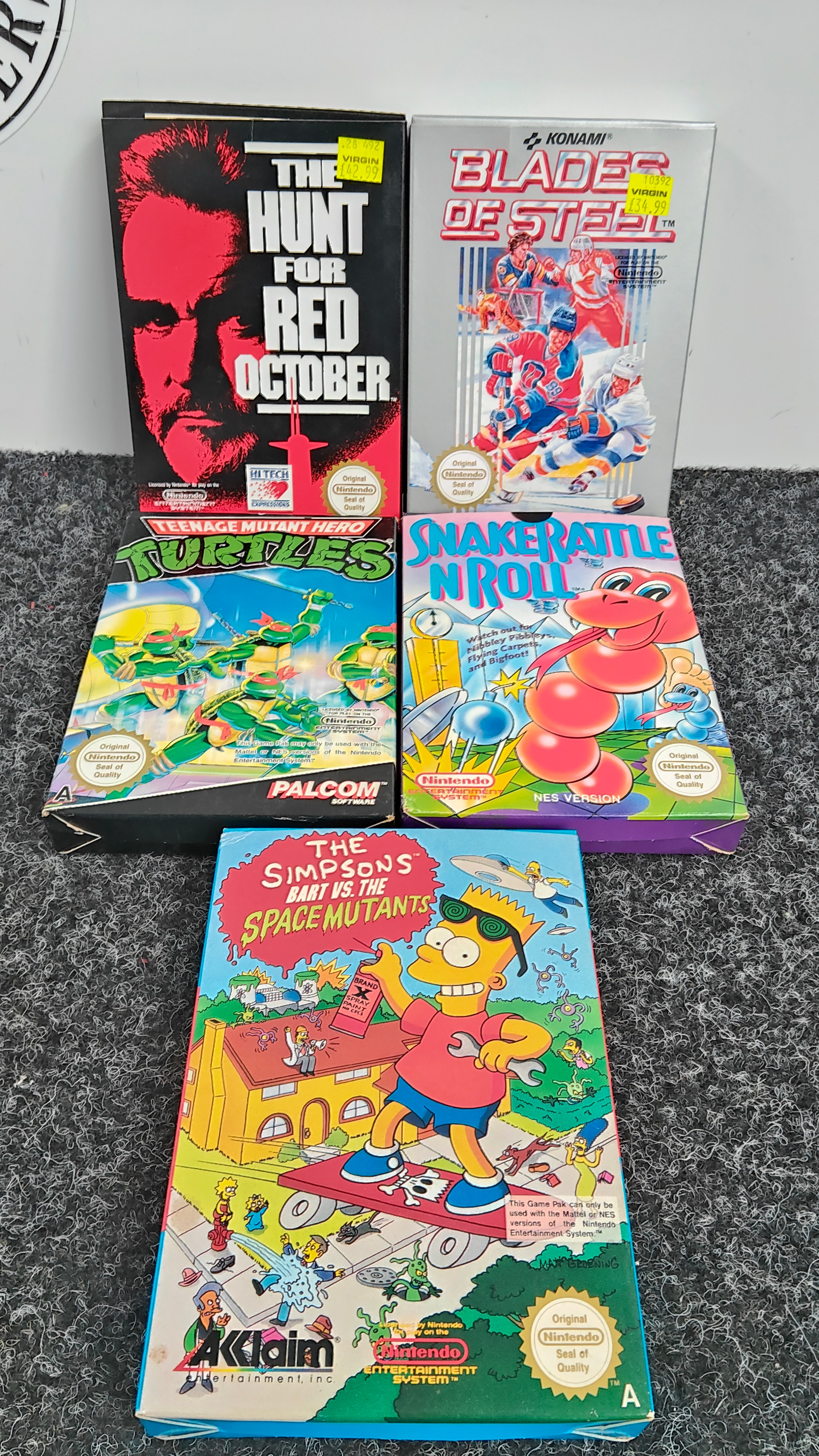 Collection Of 5 Excellent Condition NES Nintendo Games In Original ...