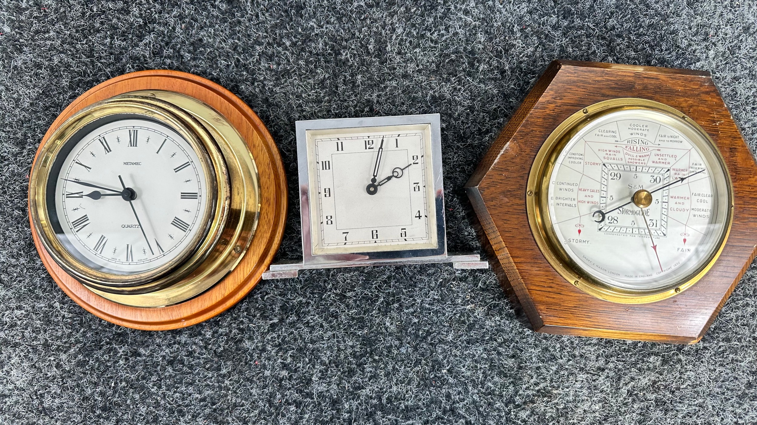 6 Clocks & Barometers in Various Styles