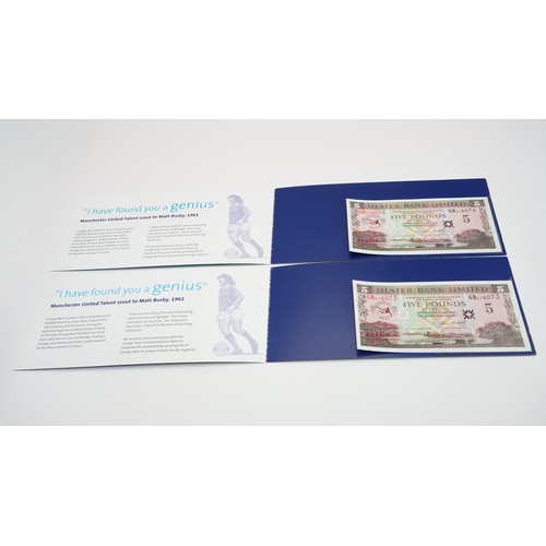 2x Limited Edition George Best £5 Notes 2006