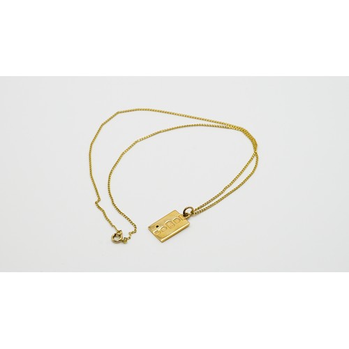 10 - 3.50g 9ct Gold Necklace & Pendant