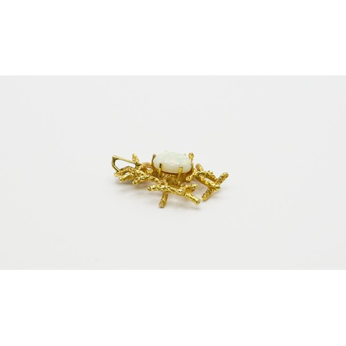 53 - 3.85g 9ct Gold & Opal Pendant