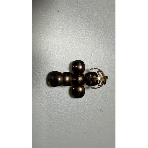 30 - 12.22g 9ct Gold & Silver masonic Ball Orb Pendant