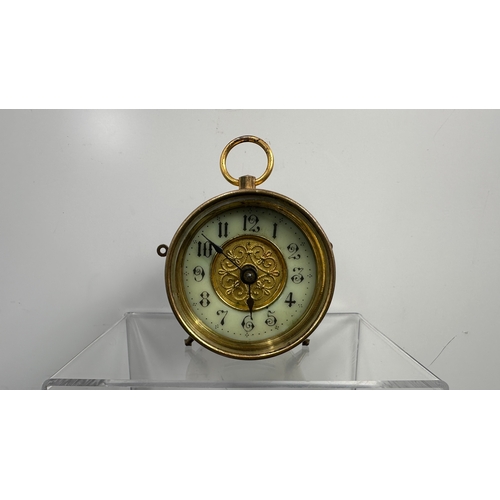 151 - Brass Drum Clock Movement by The British United Clock Co. Ltd. - Birmingham C.1895–1905 - 5 & 1/2 CM... 