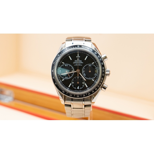 152 - Omega Speedmaster Racing Black Dial Chronograph 40mm Watch - With Original Bag, Box & Papers