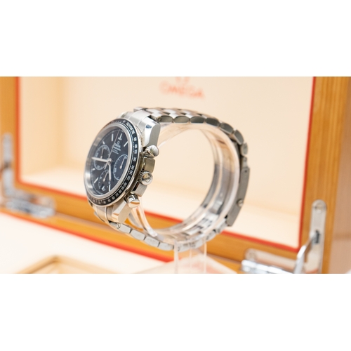 152 - Omega Speedmaster Racing Black Dial Chronograph 40mm Watch - With Original Bag, Box & Papers