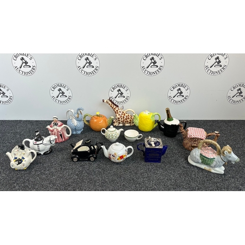 278 - Large Collection of Vintage & Contemporary Novelty Teapots - A comprehensive collection of themed & ... 