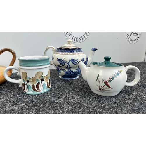279 - Collection of Nine Vintage Teapots - Miniati, Sadler, Royal Doulton, Denby, SylvaC & Willow Mid Cent... 