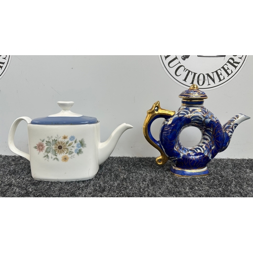 279 - Collection of Nine Vintage Teapots - Miniati, Sadler, Royal Doulton, Denby, SylvaC & Willow Mid Cent... 