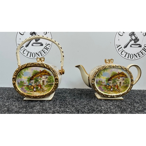 279 - Collection of Nine Vintage Teapots - Miniati, Sadler, Royal Doulton, Denby, SylvaC & Willow Mid Cent... 
