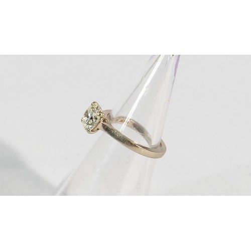 106 - Platinum & Diamond Round Brilliant Cut 1.58ct Grade VS1 Single Stone - Ring Size L With Full GIA Rep... 