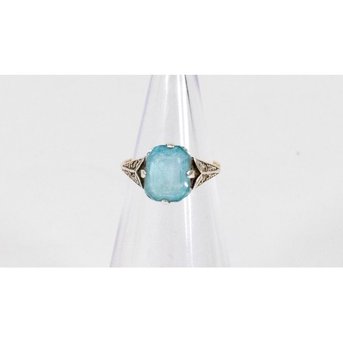 9ct Gold & Silver Usable Ring - Size I