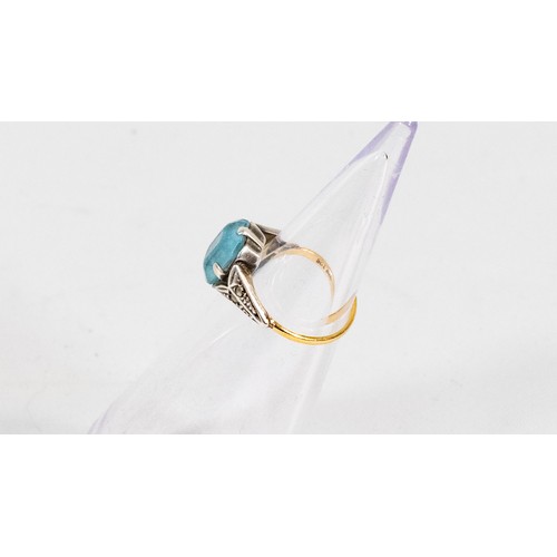 9ct Gold & Silver Usable Ring - Size I