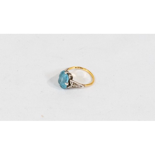 9ct Gold & Silver Usable Ring - Size I