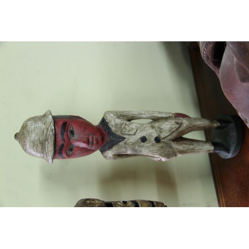 2008 - African: two Cote D'Ivoire colon figures, largest 45cm high.