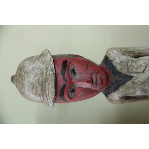 2008 - African: two Cote D'Ivoire colon figures, largest 45cm high.