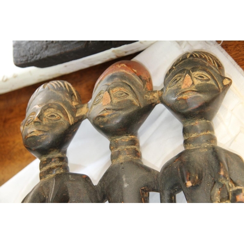 2016 - African: a vintage Ashanti Ghana carved wooden fertility comb.