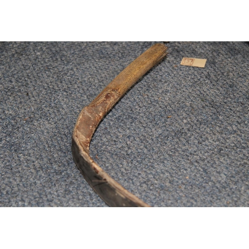 2018 - An old composite bow, painted and with traces of shark or ray skin, (a.f.).