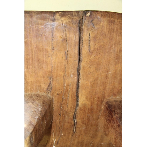 2019 - African: a Senufo bed, Ivory Coast, with a raised head support, on faceted tapering legs.