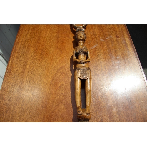 2104 - African: a West African figural walking stick.