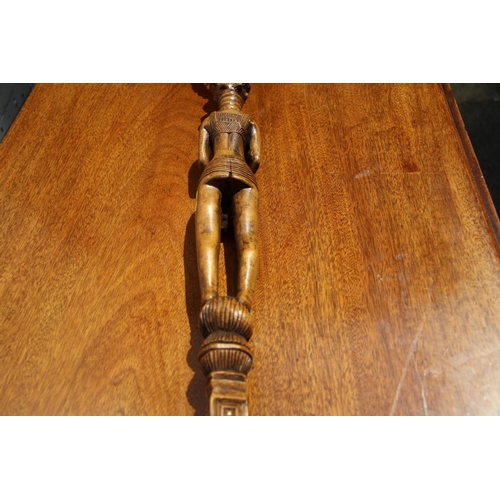 2104 - African: a West African figural walking stick.