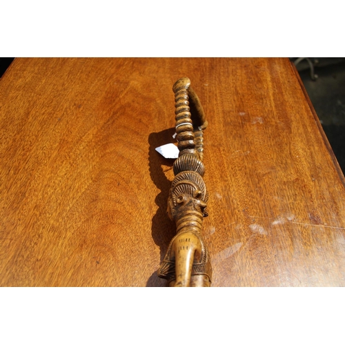 2104 - African: a West African figural walking stick.