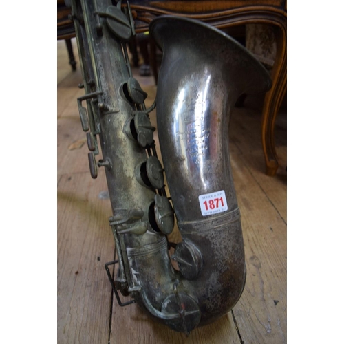 1871 - A plated saxophone, by Jerome Thibouville-Lamy.