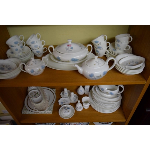 1873 - A Wedgwood 'Ice Rose' pattern part tea and dinner service; together with a small quantity of ceramic... 