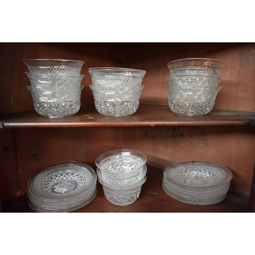 1876 - A suite of cut glass drinking glasses, (47).