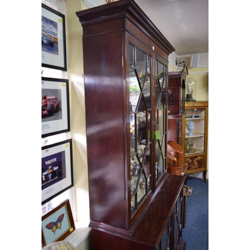 1882 - A 19th century mahogany bookcase, 111cm wide.