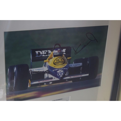 1906 - Formula One: a signed photograph of Keke Rosberg in Grand Prix car, 19.5 x 29.5cm. £30 - 40