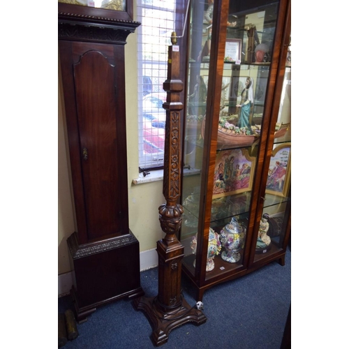 1916 - A carved oak standard lamp, in the Renaissance style, height excluding fitting 161cm£40 - 80