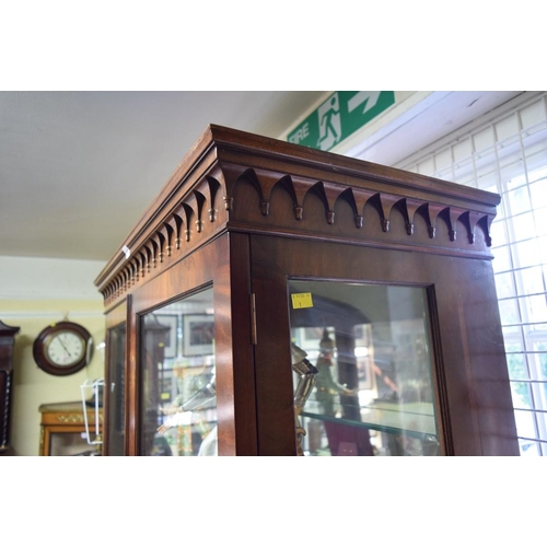 1917 - A good reproduction mahogany display cabinet, 92.5cm wide.