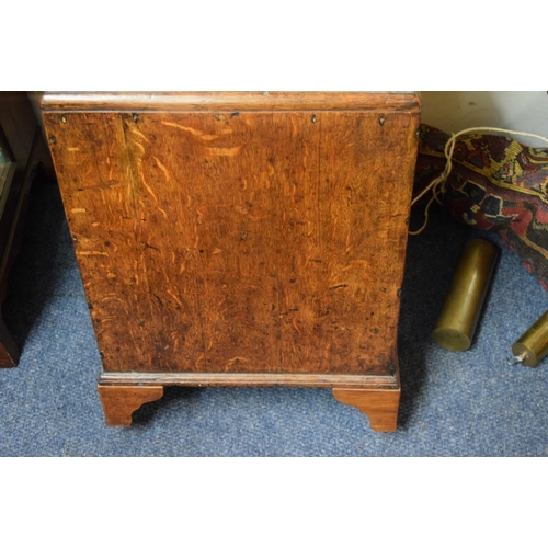 1918 - An oak 8 day longcase clock, the 12in arched dial inscribed 'Ts Farmer, Stockton', 205cm high, with ... 