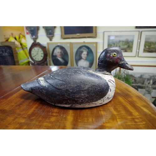 1844 - Two antique carved and painted decoy ducks.