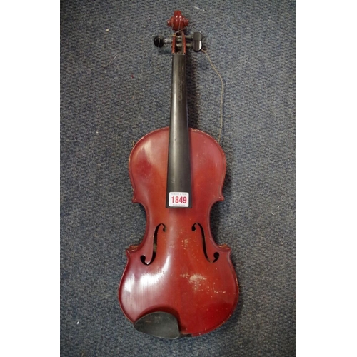 1849 - Two violins, each cased with bow.