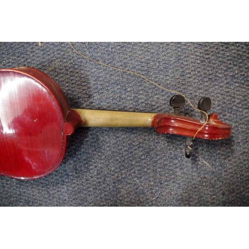 1849 - Two violins, each cased with bow.