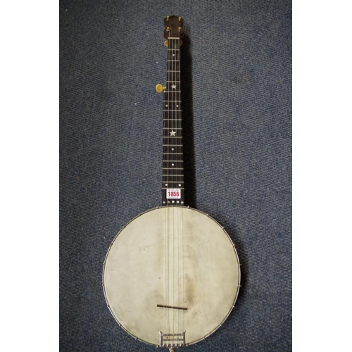 1856 - A 1940s five string banjo, by W B Temlett, inscribed 'The Princess Model No.4', cased.