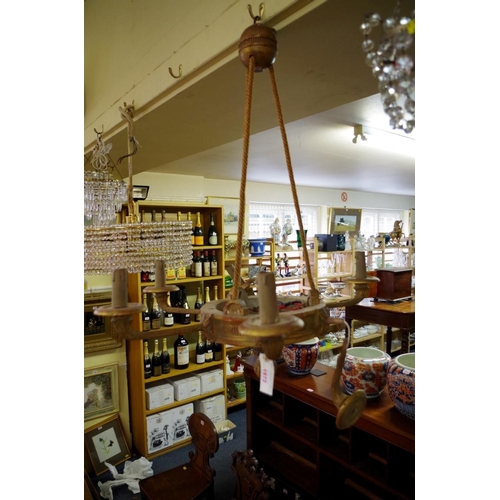 1872 - A classical style giltwood six branch ceiling light.