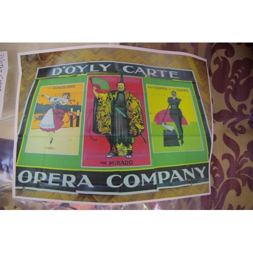 1877 - D'oyly Carte Opera Company: hoarding size original sectional poster advertising 'The Gondoliers', 'T... 