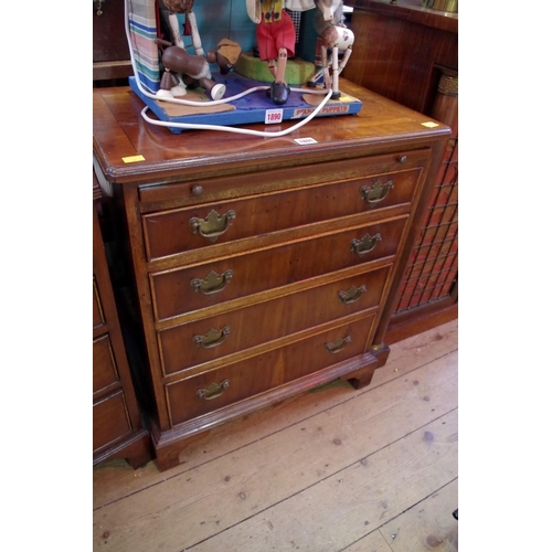 1891 - A reproduction yew wood dressing chest, 61cm wide.