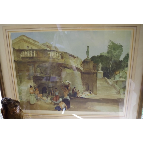 1754 - Sir William Russell Flint, 'Under the Palace Terrace, Compiegne', signed in pencil and blindstamped,... 