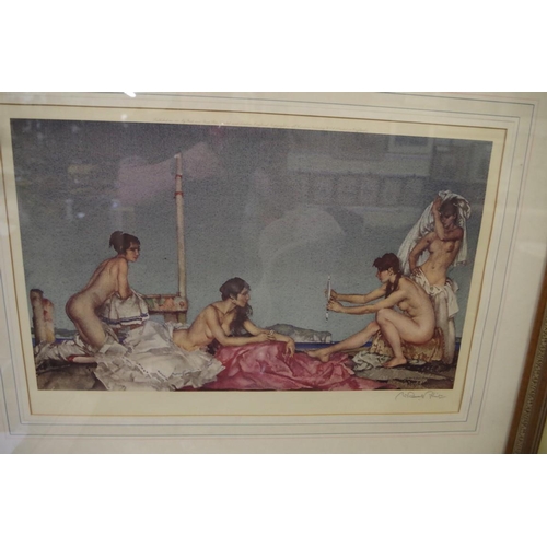 1755 - Sir William Russell Flint, 'The Silver Mirror', signed in pencil and blindstamped, colour print, I.2... 