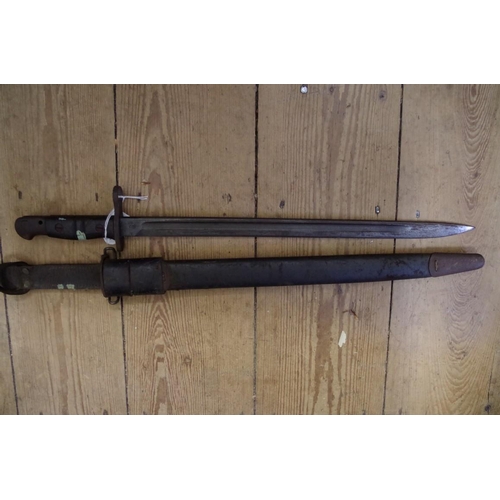 1876 - A US 1917 pattern bayonet and scabbard.