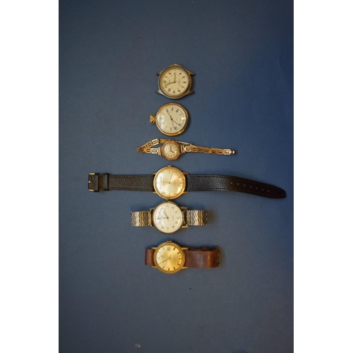 70 - A Cronel gentlemans wristwatch; together with two other gentlemans wristwatches; and a 9ct gold ladi... 