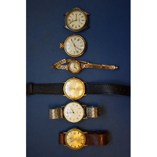 70 - A Cronel gentlemans wristwatch; together with two other gentlemans wristwatches; and a 9ct gold ladi... 