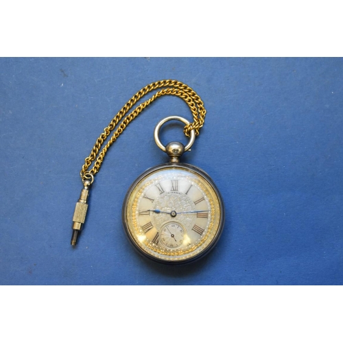 75 - A Victorian silver pocket watch, having Longines movement, case by Alfred Bedford for Waltham Watch ... 